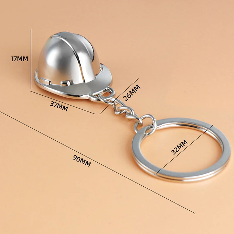 Mini metal Hard Hat Keychain Event Holiday Creative Keyring Key Chain Jewelry Gift - Women In Mining