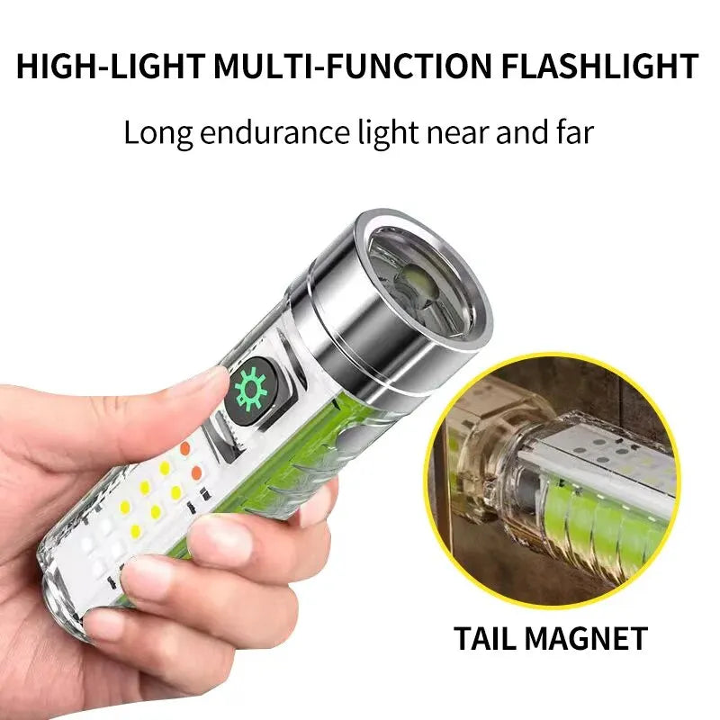 USB-C Rechargeable LED Flashlight, Mini Keychain Light with Tail Magnet, UV Light, Multifunctional Portable Torch for FIFO/DIDO or even Camping and outdoor activities. - Women In Mining