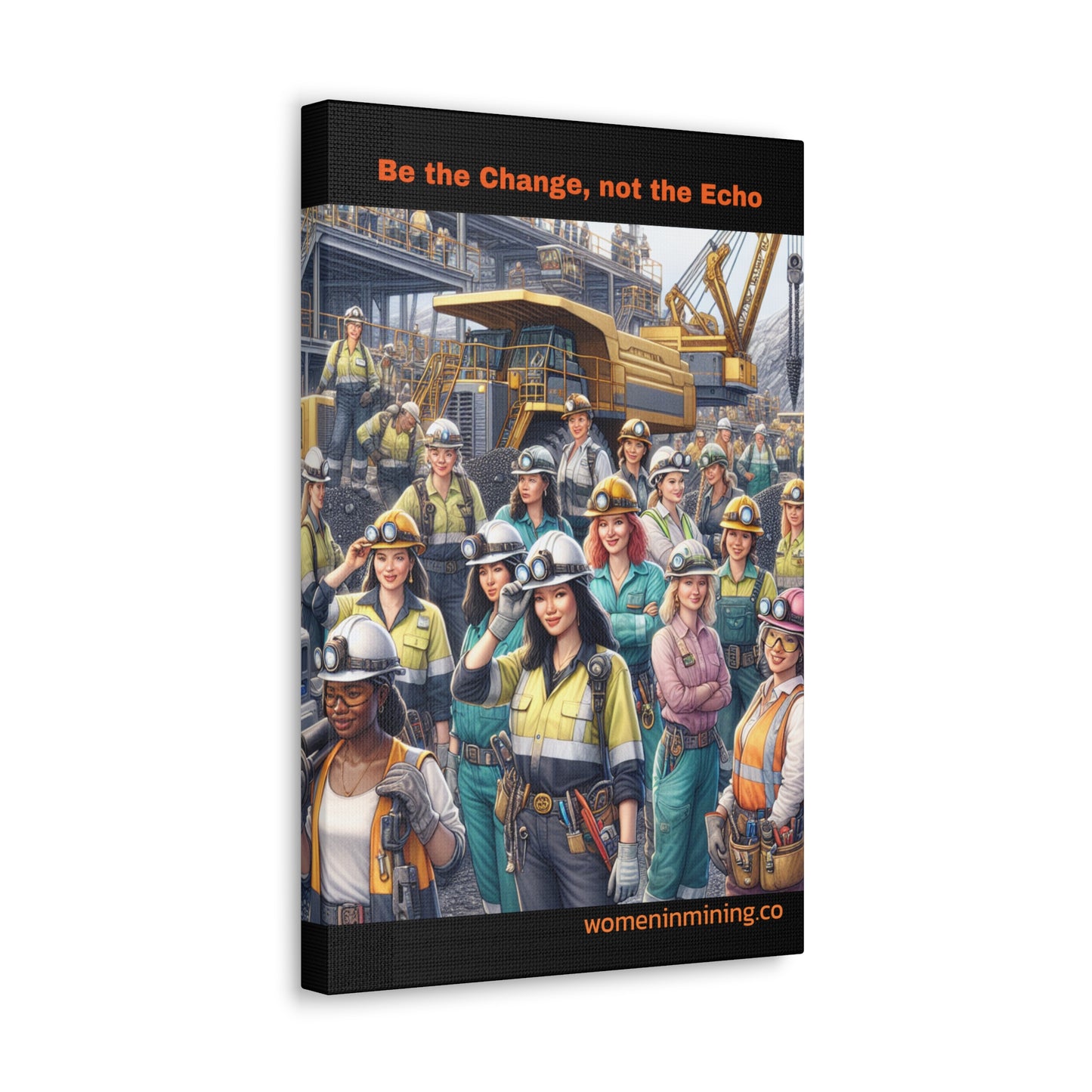 Women in Mining Canvas Print, Inspirational Wall Art, Strong Women Decor, Mining Worker Gift, Empowering Art for Offices