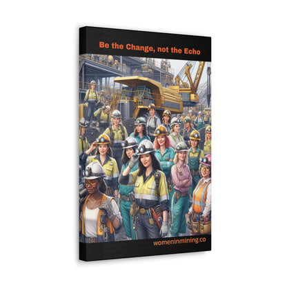 Women in Mining Canvas Print, Inspirational Wall Art, Strong Women Decor, Mining Worker Gift, Empowering Art for Offices