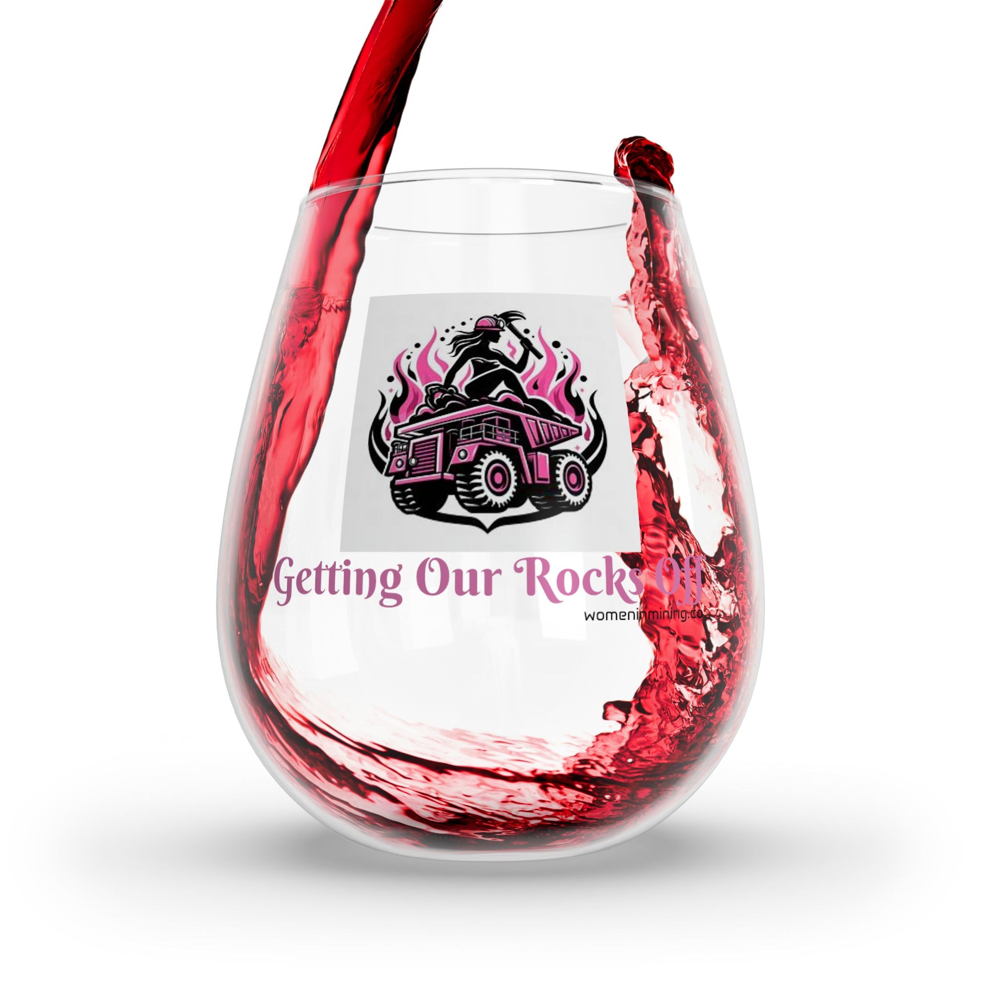 Stemless Wine Glass, 11.75oz - Women In Mining