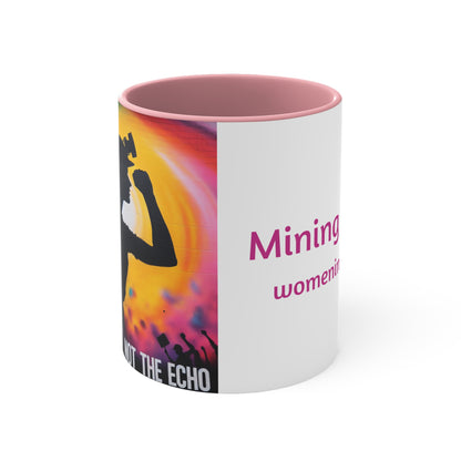 Empowerment Themed Colorful Accent Mugs, Inspirational Gift for Women, Motivational Coffee Cup, Activism Mug, Be The Change Mug