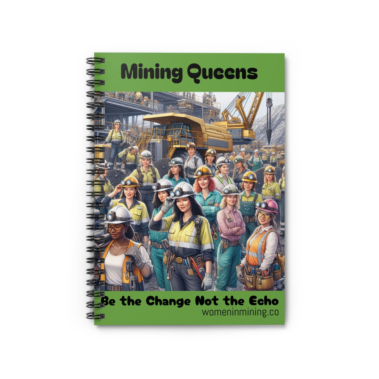 Empowering Spiral Notebook for Women in Mining, Be the Change Not the Echo, Inspirational Journal, Gift for Miners, Stationery, [...]