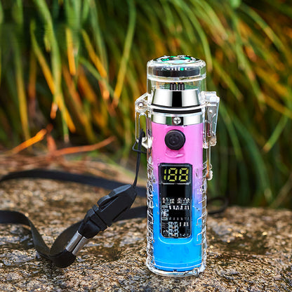Ignite your outdoor adventures with the Rechargeable Electric Lighter! Featuring a savvy LED compass, a double arc for flameless ignition, USB charging, and portability for on-the-go use. It's water-resistant, doubles as an L - Women In Mining