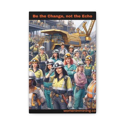 Women in Mining Canvas Print, Inspirational Wall Art, Strong Women Decor, Mining Worker Gift, Empowering Art for Offices