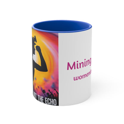 Empowerment Themed Colorful Accent Mugs, Inspirational Gift for Women, Motivational Coffee Cup, Activism Mug, Be The Change Mug