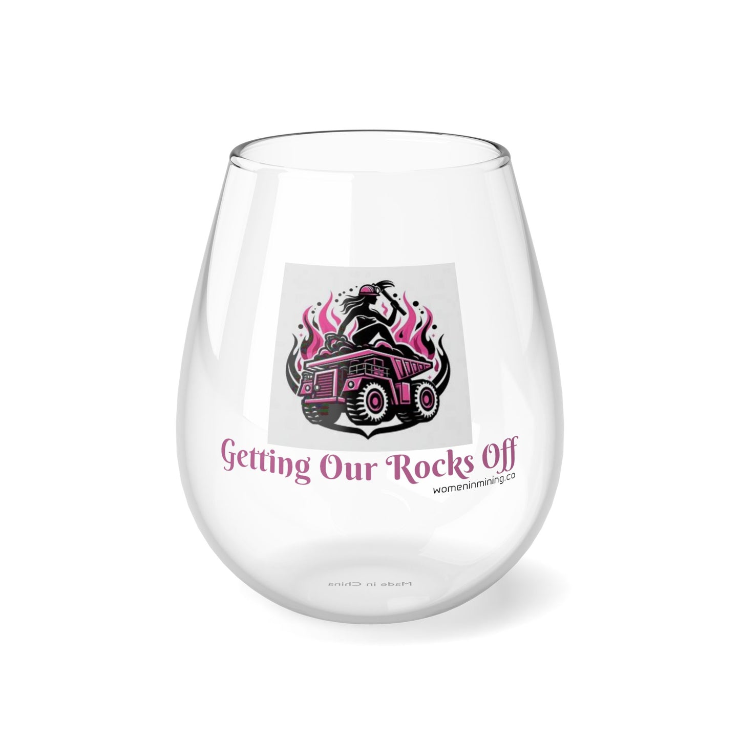 Stemless Wine Glass, 11.75oz - Women In Mining