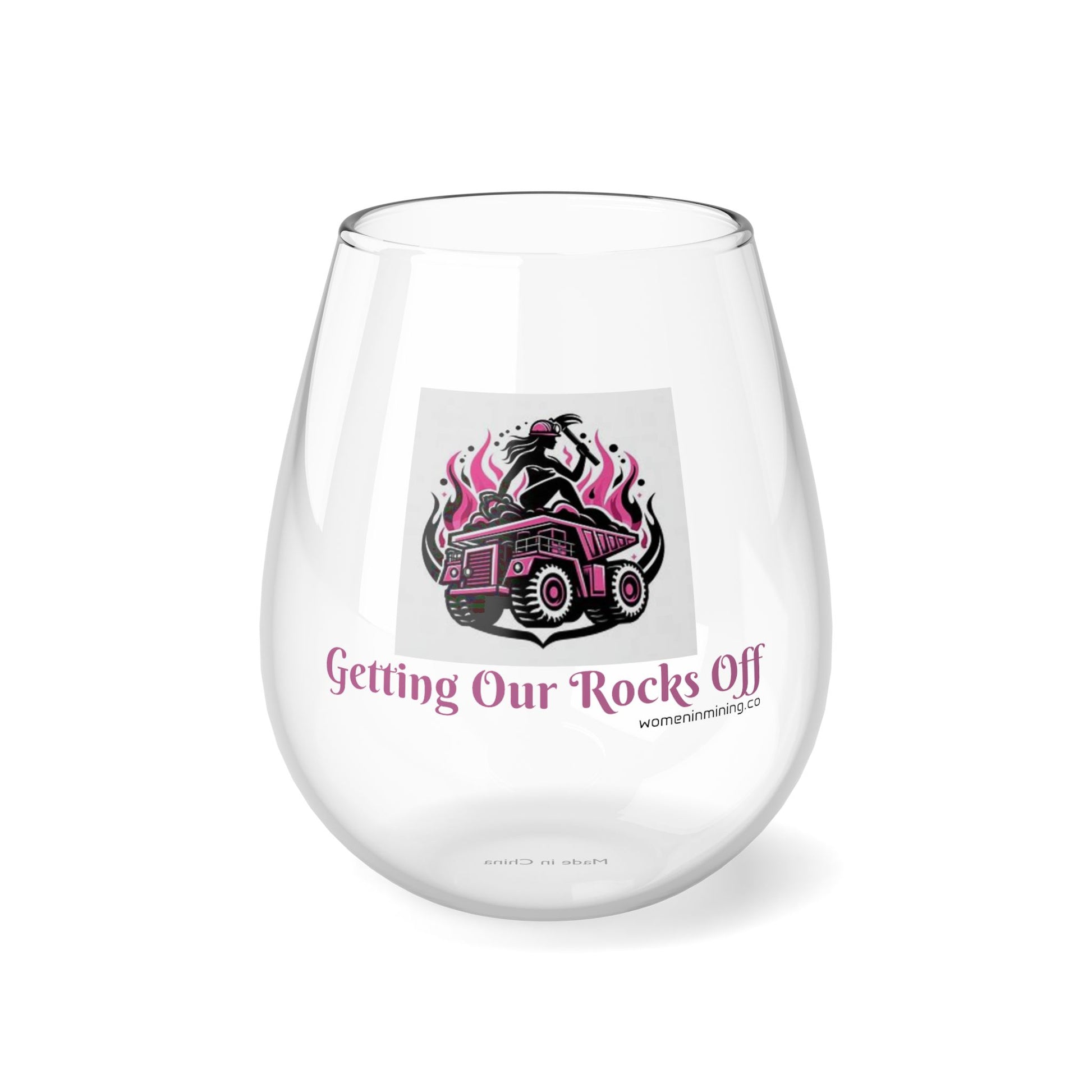Stemless Wine Glass, 11.75oz - Women In Mining