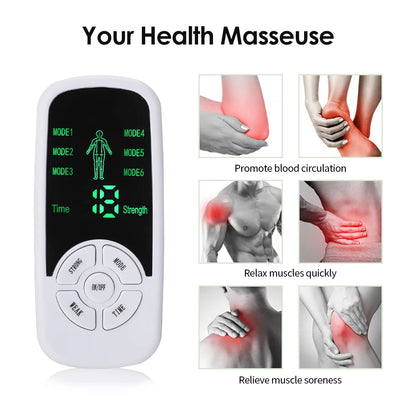 EMS Pulse Electric Muscle Stimulator Back Neck Body Massager Tens Acupuncture Meridian Physiotherapy Digital Massage Tools - Women In Mining