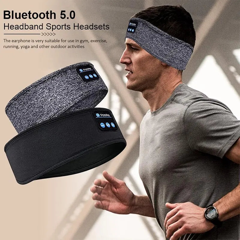 Bluetooth Earphone Sports Headband for Sleeping, Elastic Wireless Headphone Music Eye Mask, Wireless Bluetooth Headset Headband - Women In Mining