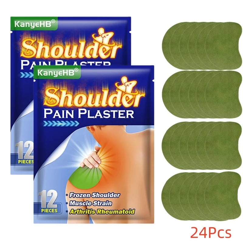 12/24pcs Wormwood Shoulder Neck Patch Cervical Joint Medical Plaster Relieves Deltoid Muscle Strain Arthritis - Women In Mining