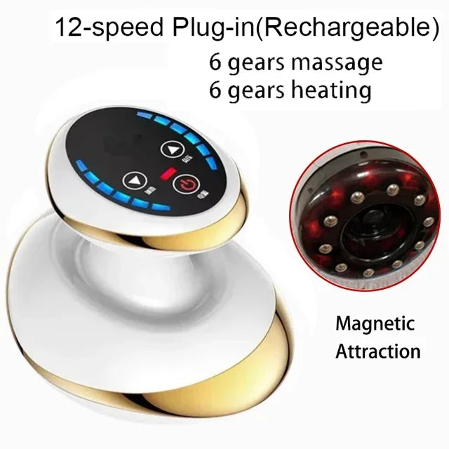 Electric Guasha Scraping Massage Cupping Back Massager Heating Fat Burner Anticellulite Body Shaping Massager Scraping Apparatus - Women In Mining