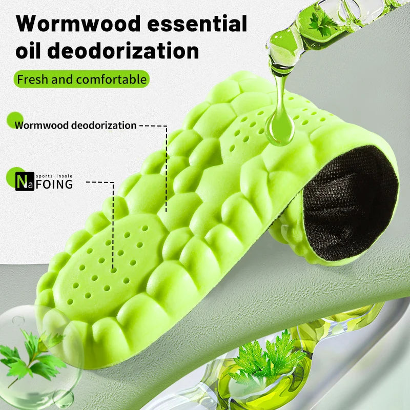 4D Sport Insole Super Soft Shoes Sole Pads for Feet Shock Absorption Shoe Sole Arch Support Orthopedic Inserts - Women In Mining