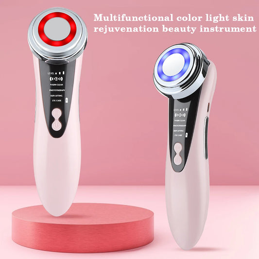 EMS Facial Massager LED Light therapy Sonic Ion Vibration Skin Tightening Face Lifting Anti Wrinkle Device - Women In Mining