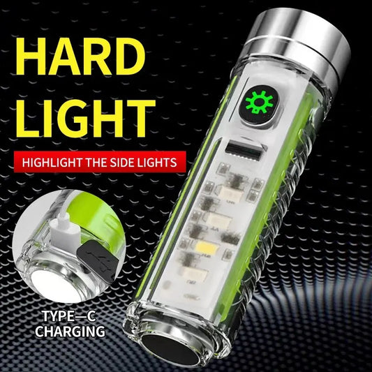 USB-C Rechargeable LED Flashlight, Mini Keychain Light with Tail Magnet, UV Light, Multifunctional Portable Torch for FIFO/DIDO or even Camping and outdoor activities. - Women In Mining