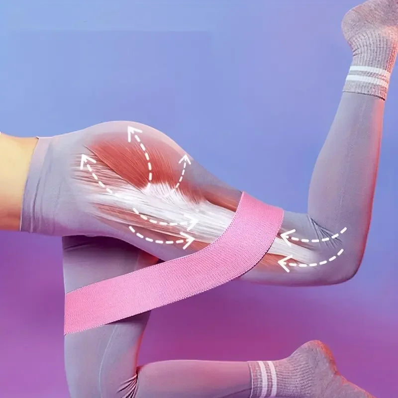 Elastic Yoga - Booty Shaping Stretch Training Band Squat Resistance Band, Butt Circle, Portable Sports Fitness Body Tension Band - Women In Mining