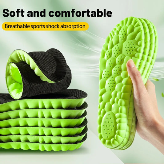 4D Sport Insole Super Soft Shoes Sole Pads for Feet Shock Absorption Shoe Sole Arch Support Orthopedic Inserts - Women In Mining