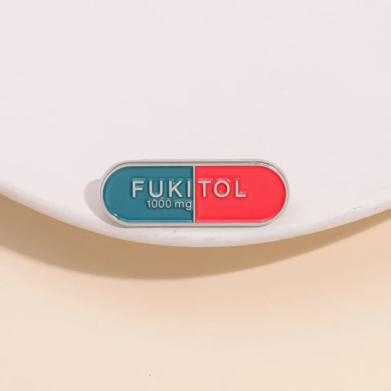 Enamel Pins for back packs Fukitol Pill - Women In Mining