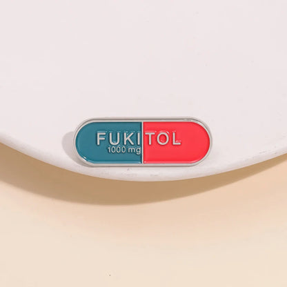 Enamel Pins for back packs Fukitol Pill - Women In Mining