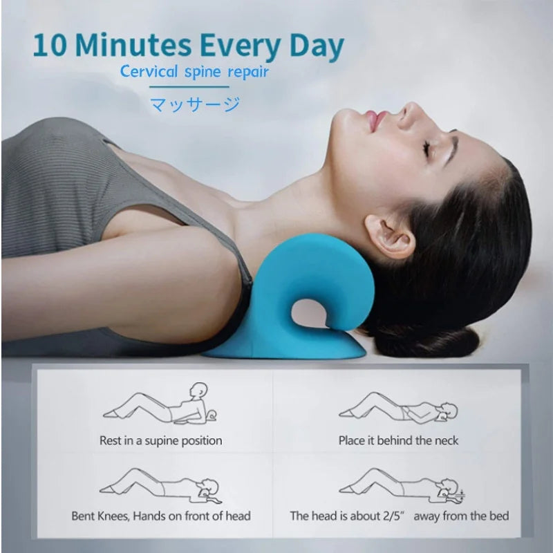 Cervical Spine Stretch Neck Shoulder Relaxer Cervical Muscle Relaxation Shoulder Massage Pillow Spine Correction - Women In Mining
