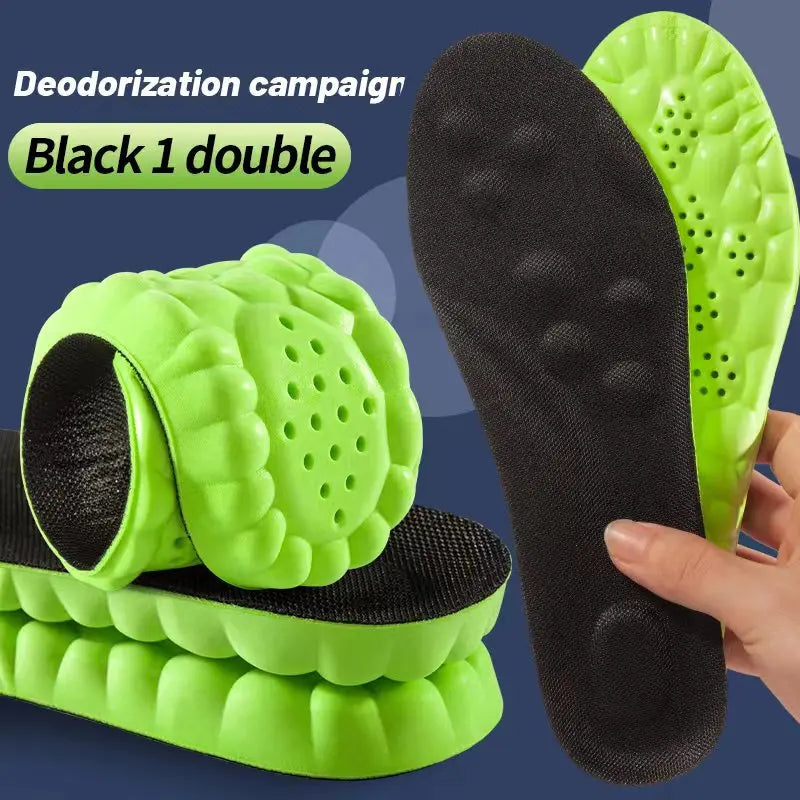 4D Sport Insole Super Soft Shoes Sole Pads for Feet Shock Absorption Shoe Sole Arch Support Orthopedic Inserts - Women In Mining